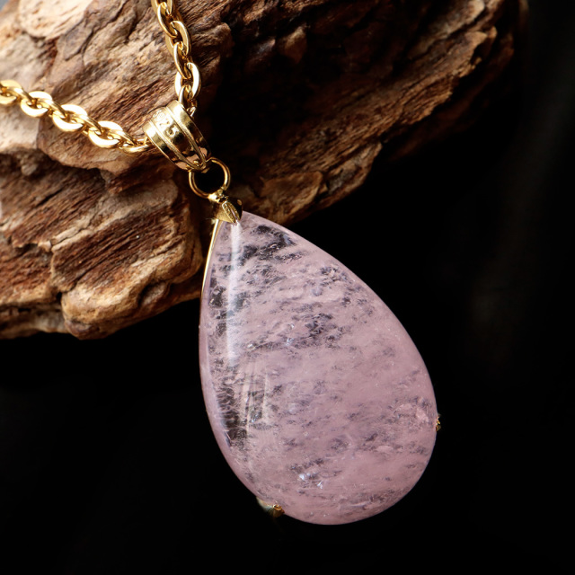 モルガナイト ペンダント Silver925 チェーン付き 1点物 天然石 パワーストーン