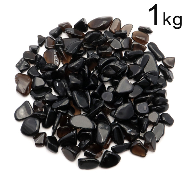 モリオン 黒水晶 高品質 さざれ石 本物 1kg まとめ売り お得 サイズ中 天然石 パワーストーン 浄化グッズ