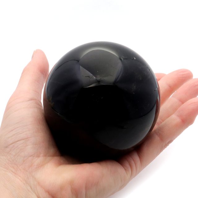 モリオン 黒水晶 丸玉 木製台座付き 山東省産 天然石 パワーストーン 1点もの 置き物 インテリア 置物 開運 原石