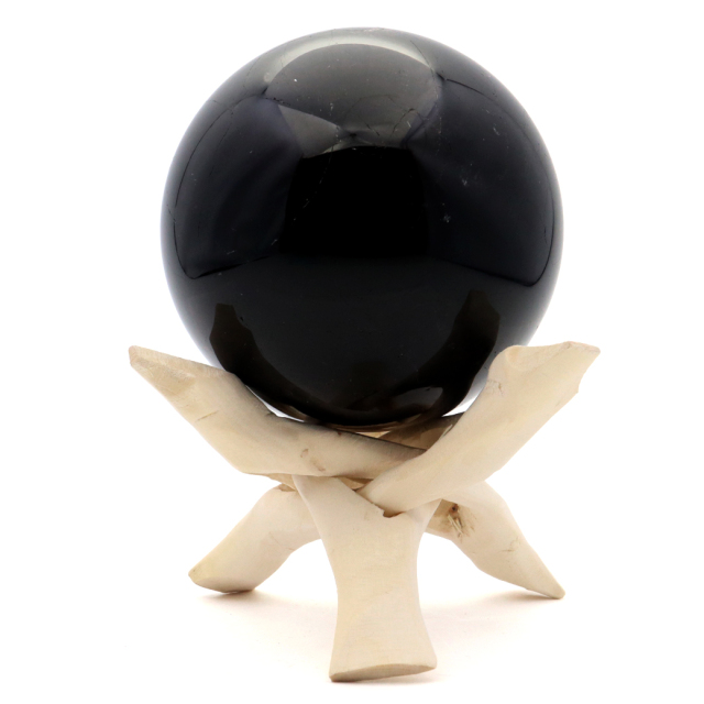 モリオン 黒水晶 原石 ポイント 台座付き 山東省産 60g 1点物 浄化 魔