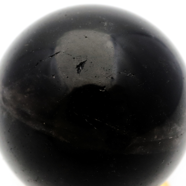 モリオン 黒水晶 丸玉 台座付き 山東省産 天然石 パワーストーン 1点もの