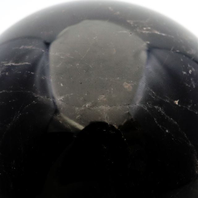 モリオン 黒水晶 丸玉 台座付き 山東省産 天然石 パワーストーン 1点もの