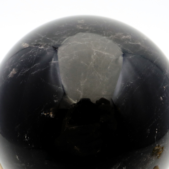 モリオン 黒水晶 丸玉 台座付き 山東省産 天然石 パワーストーン 1点もの
