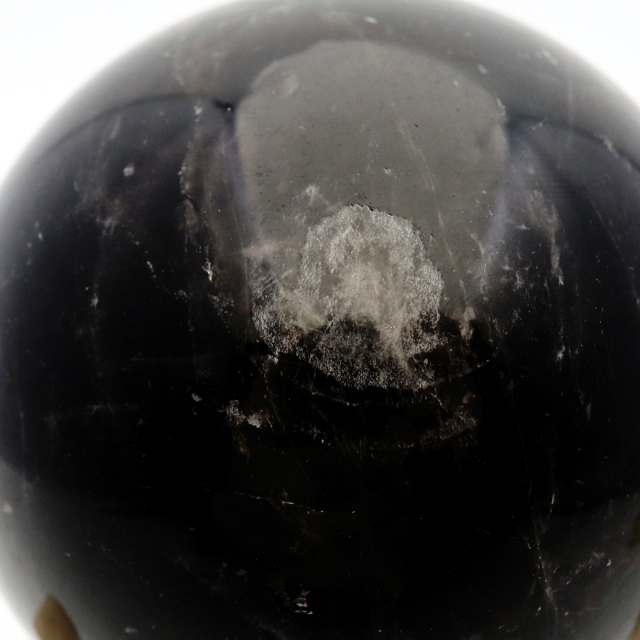 モリオン 黒水晶 丸玉 台座付き 山東省産 天然石 パワーストーン 1点もの