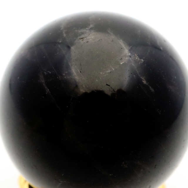 モリオン 黒水晶 丸玉 台座付き 山東省産 天然石 パワーストーン 1点もの