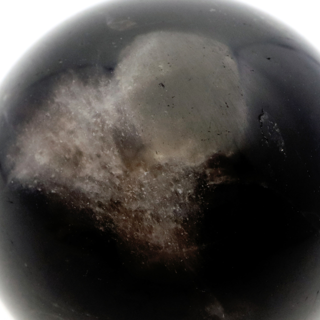モリオン 黒水晶 丸玉 台座付き 山東省産 天然石 パワーストーン 1点もの