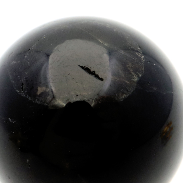 モリオン 黒水晶 丸玉 台座付き 山東省産 天然石 パワーストーン 1点もの