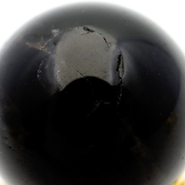 モリオン 黒水晶 丸玉 台座付き 山東省産 天然石 パワーストーン 1点もの