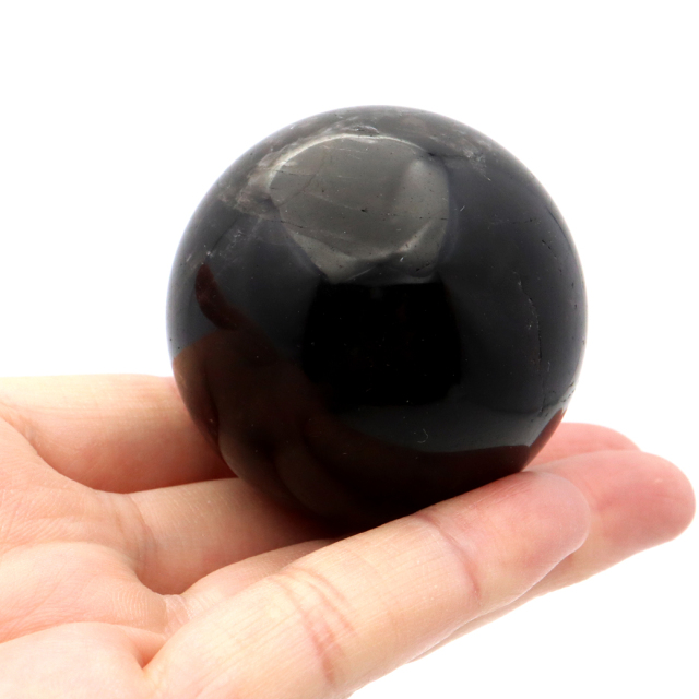 モリオン 黒水晶 丸玉 台座付き 山東省産 天然石 パワーストーン 1点もの 置き物 インテリア 置物 開運 原石 スフィア