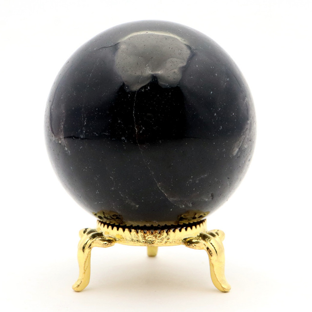 モリオン丸玉　黒水晶　パワーストーン　鑑賞石　天然石　自然石 Amazon.co.jp: 【石流通センター】【置き石】丸玉 モリオン(天然黒水晶