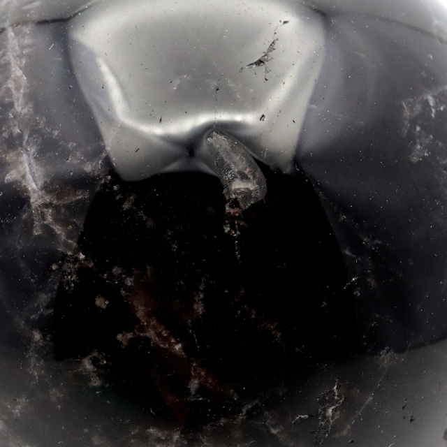 モリオン 黒水晶 丸玉 木製台座付き 山東省産 天然石 パワーストーン 1点もの 置き物 インテリア 置物 開運 原石
