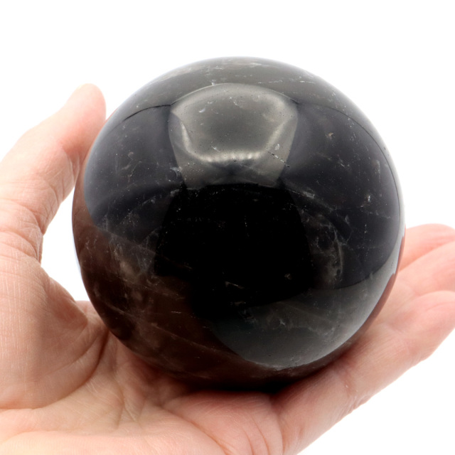 モリオン丸玉　黒水晶　パワーストーン　鑑賞石　天然石　自然石 楽天市場】希少 黒水晶 モリオン 丸玉 大型 珠 直径約11cm 約1.8