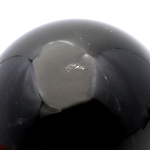 モリオン 黒水晶 丸玉 木製台座付き 直径 58mm 山東省産 天然石 パワーストーン 1点もの