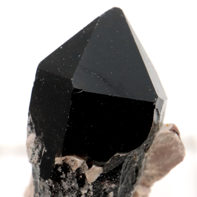 モリオン 黒水晶 原石 ポイント 台座付き 山東省産 55g 1点物 浄化 魔除け 天然石 パワーストーン