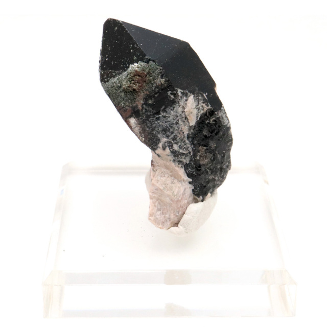 モリオン 黒水晶 原石 ポイント 台座付き 山東省産 55g 1点物 浄化 魔除け 天然石 パワーストーン