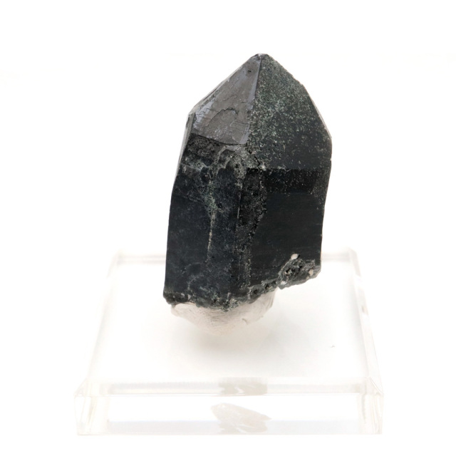 モリオン 黒水晶 原石 ポイント 台座付き 山東省産 77g 1点物 浄化 魔除け 天然石 パワーストーン