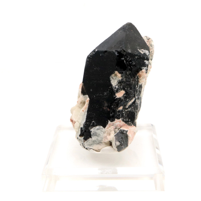 モリオン 黒水晶 原石 ポイント 台座付き 山東省産 103g 1点物 浄化 魔除け 天然石 パワーストーン
