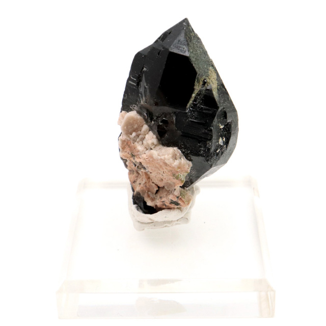 モリオン 黒水晶 原石 ポイント 台座付き 山東省産 71g 1点物 浄化 魔除け 天然石 パワーストーン