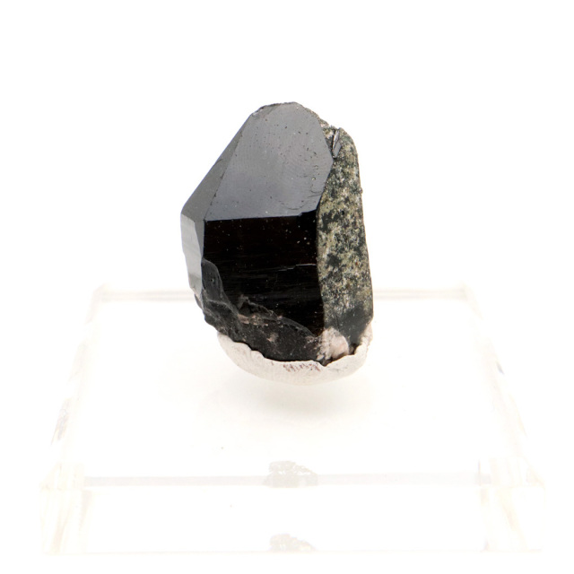 モリオン 黒水晶 原石 ポイント 台座付き 山東省産 42g 1点物 浄化 魔
