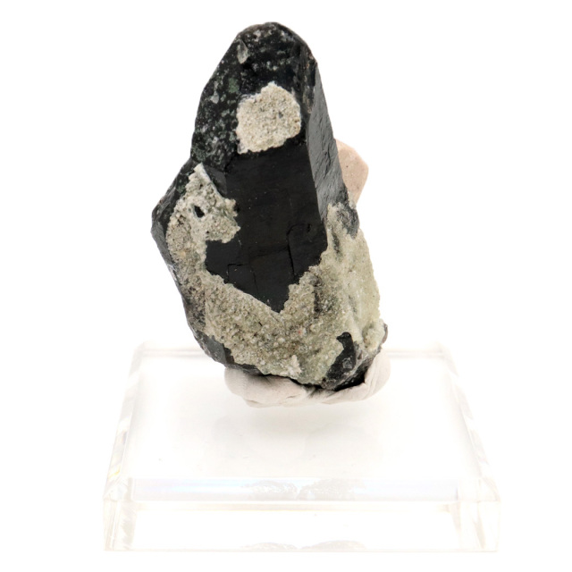 モリオン 黒水晶 原石 ポイント 台座付き 山東省産 74g 1点物 浄化 魔除け 天然石 パワーストーン
