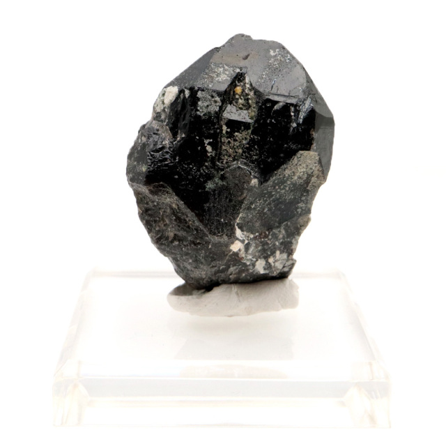 モリオン 黒水晶 原石 ポイント 台座付き 山東省産 64g 1点物 浄化 魔除け 天然石 パワーストーン