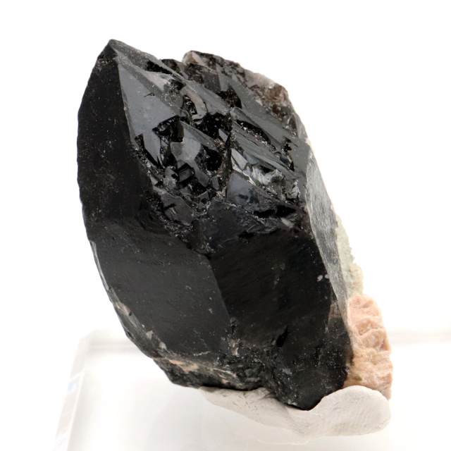 モリオン 黒水晶 原石 ポイント 台座付き 山東省産 71g 1点物 浄化 魔除け 天然石 パワーストーン