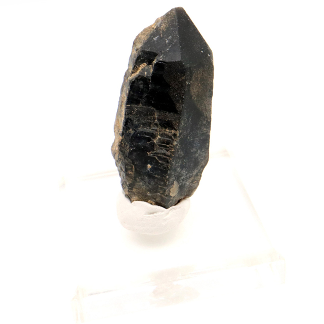 モリオン 黒水晶 原石 ポイント 台座付き 山東省産 60g 1点物 浄化 魔除け 天然石 パワーストーン