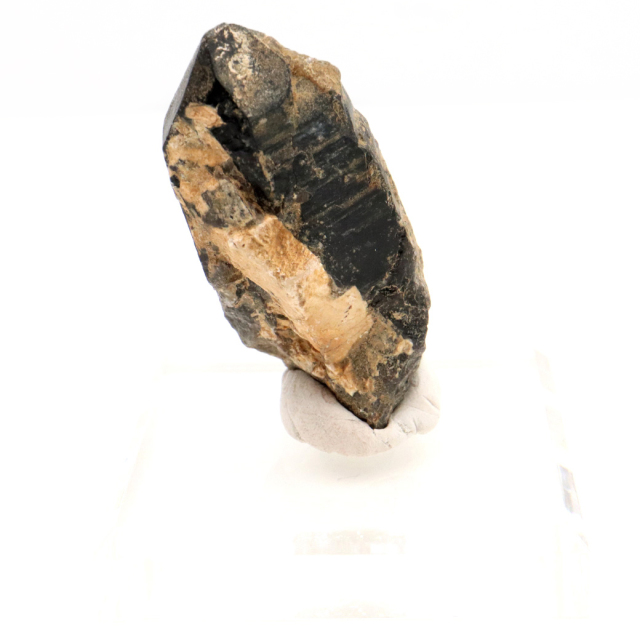 モリオン 黒水晶 原石 ポイント 台座付き 山東省産 60g 1点物 浄化 魔除け 天然石 パワーストーン
