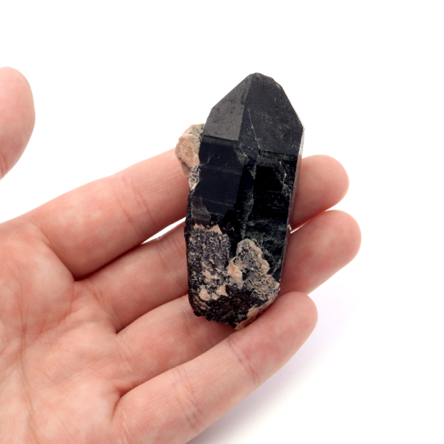 モリオン 黒水晶 原石 ポイント 山東省産 64g 1点物 浄化 魔除け