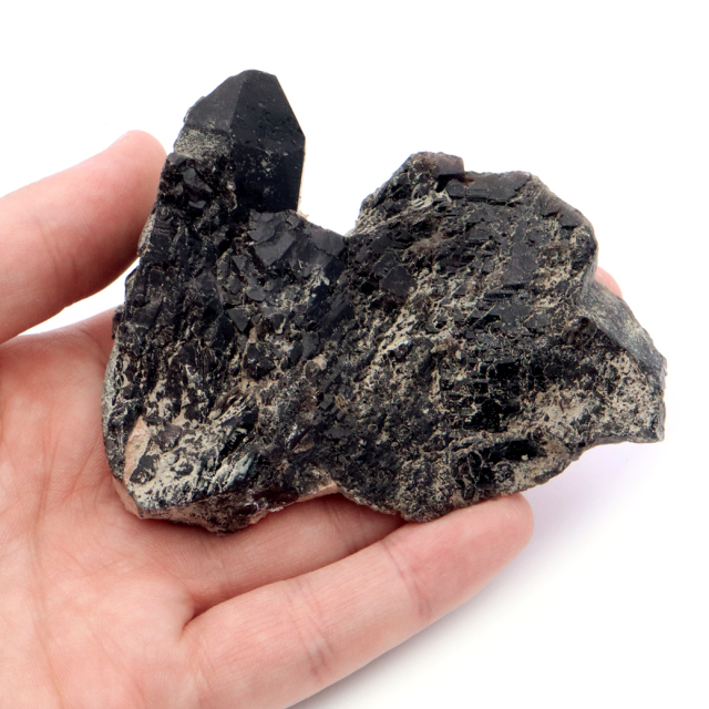 モリオン 黒水晶 原石 ポイント 山東省産 1点物 浄化 魔除け 天然石 パワーストーン