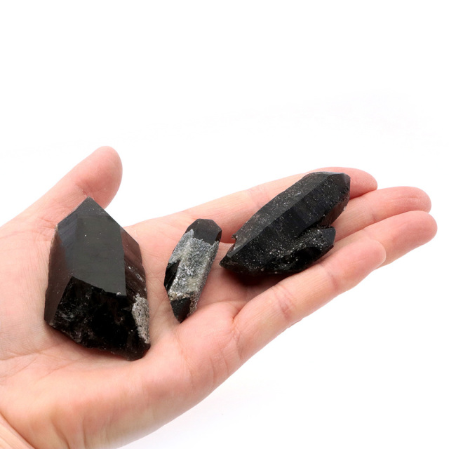 モリオン 黒水晶 原石 ポイント 山東省産 浄化 魔除け 天然石 パワーストーン