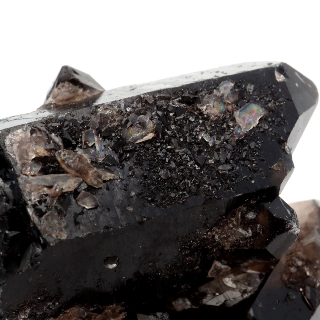 モリオン 黒水晶 原石 クラスター ポイント 山東省産 145g 1点物 浄化