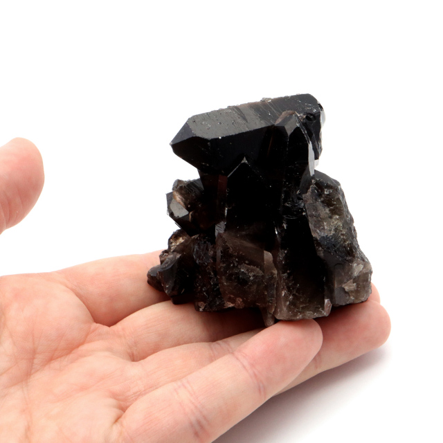 モリオン 黒水晶 原石 クラスター ポイント 山東省産 145g 1点物 浄化