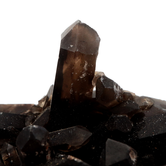 モリオン 黒水晶 原石 クラスター ポイント 山東省産 140g 1点物 浄化