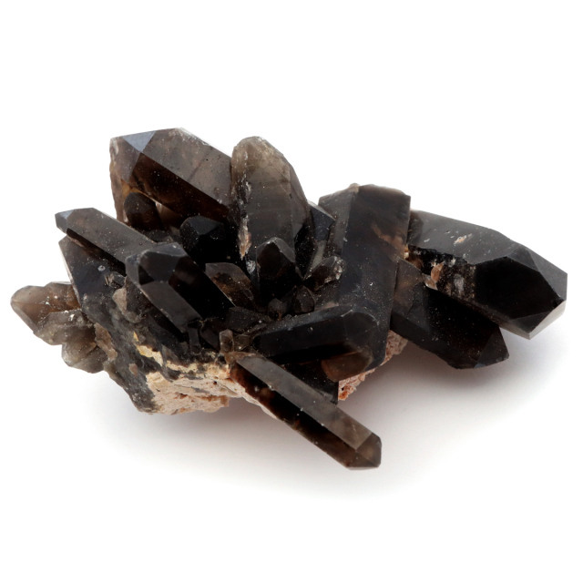 モリオン 黒水晶 原石 クラスター ポイント 山東省産 140g 1点物 浄化