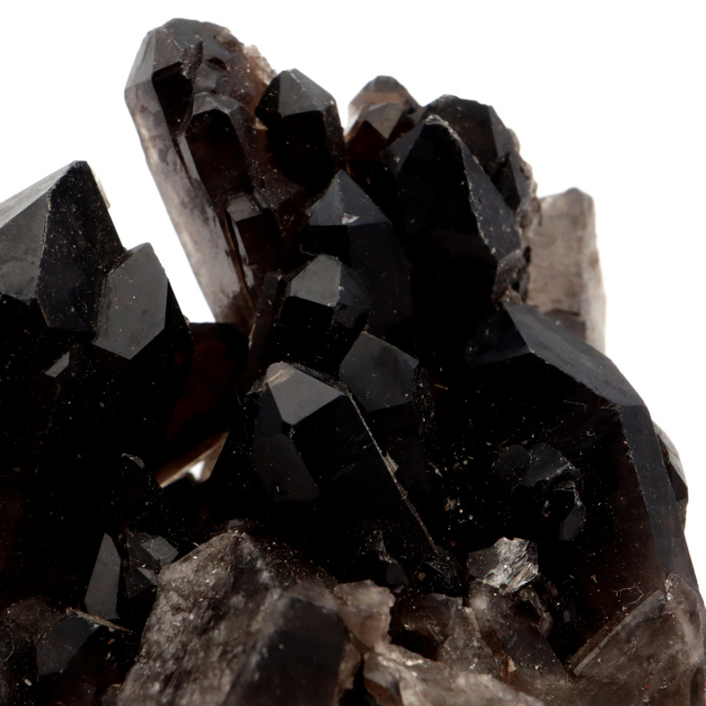 モリオン 黒水晶 原石 クラスター ポイント 山東省産 74g 1点物 浄化