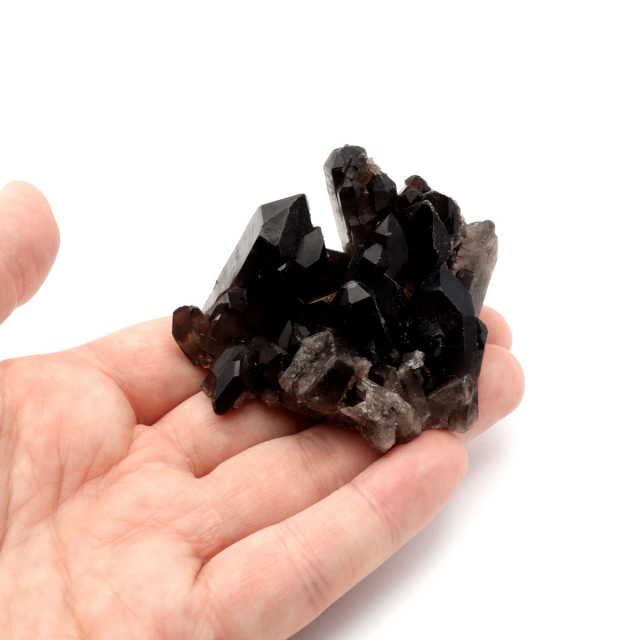 モリオン 黒水晶 原石 クラスター ポイント 山東省産 74g 1点物 浄化