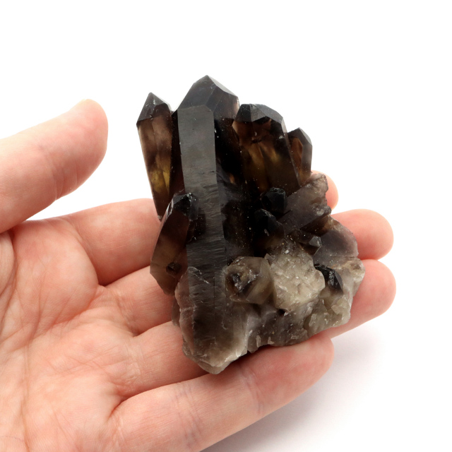 モリオン 黒水晶 原石 クラスター ポイント 山東省産 109g 1点物 浄化