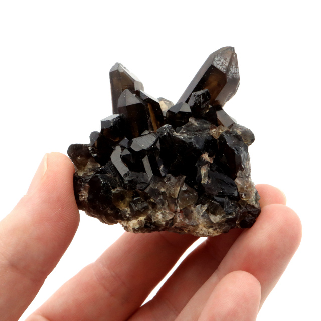 モリオン 黒水晶 原石 クラスター ポイント 山東省産 1点物 浄化 魔除け 天然石 パワーストーン Morion quartz