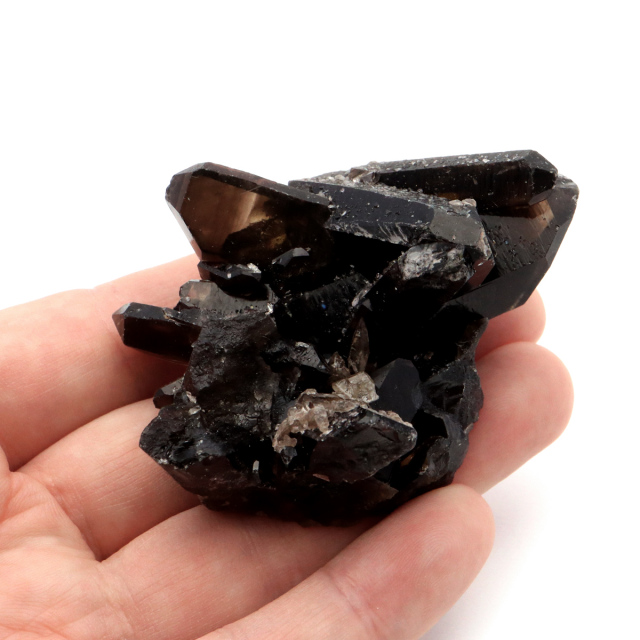 モリオン 黒水晶 原石 クラスター ポイント 山東省産 72g 1点物 浄化