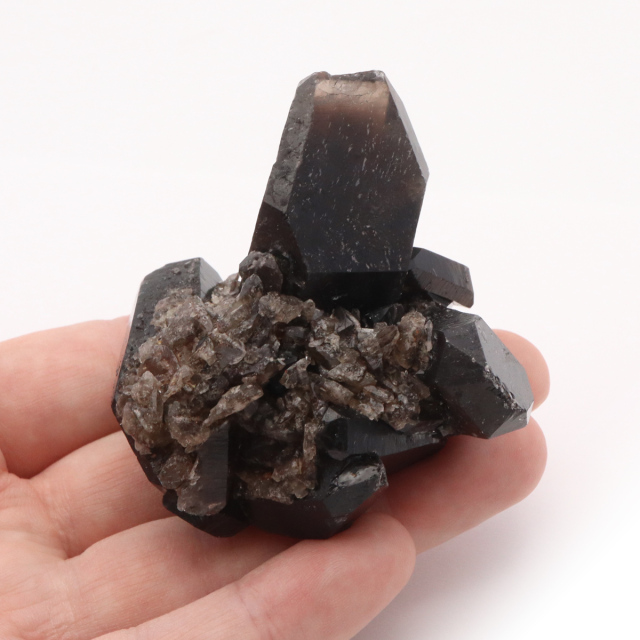 モリオン 黒水晶 原石 クラスター ポイント 山東省産 1点物 浄化 魔除け 天然石 パワーストーン Morion quartz