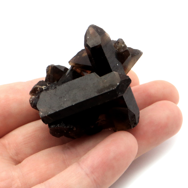 モリオン 黒水晶 原石 クラスター ポイント 山東省産 44g 1点物 浄化