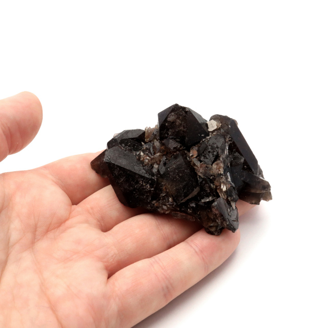 モリオン 黒水晶 原石 クラスター ポイント 山東省産 74g 1点物 浄化