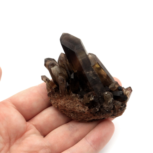 モリオン 黒水晶 原石 クラスター ポイント 山東省産 82g 1点物 浄化