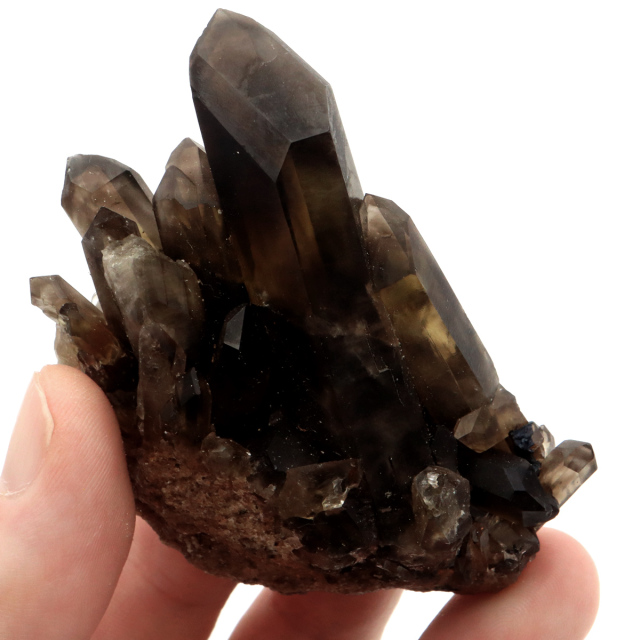 モリオン 黒水晶 原石 クラスター ポイント 山東省産 82g 1点物 浄化