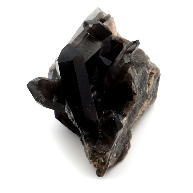 モリオン 黒水晶 原石 クラスター ポイント 山東省産 213g 1点物 浄化