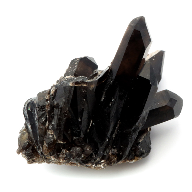 モリオン 黒水晶 原石 クラスター ポイント 山東省産 303g 1点物 浄化