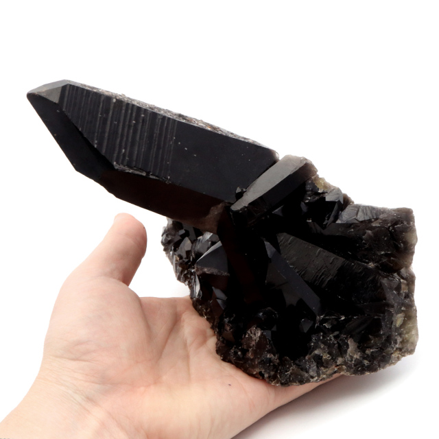 モリオン 黒水晶 原石 クラスター ポイント 山東省産 1点物 浄化 魔除け 天然石 パワーストーン Morion quartz