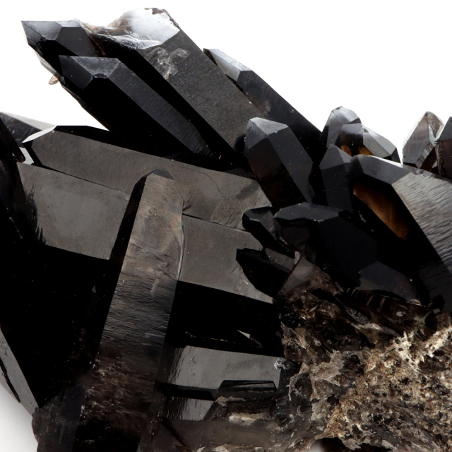 モリオン 黒水晶 原石 クラスター ポイント 山東省産 1点物 浄化 魔除け 天然石 パワーストーン Morion quartz