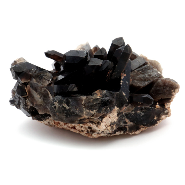 モリオン 黒水晶 原石 クラスター ポイント 山東省産 1.3kg 1点物 浄化